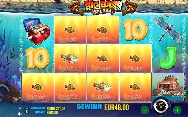 Große Bassen bei Big Bass Splash - Kostenlos im Online Casino spielen